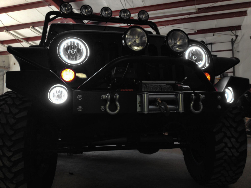 Oracle Jeep Wrangler JK 07-17 LED Waterproof Halo Kit - White thumbnail 6