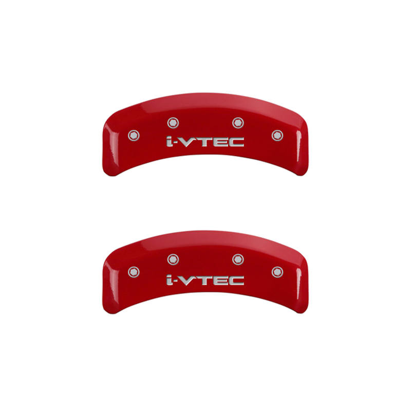MGP 4 Caliper Covers Engraved Front & Rear i-Vtec Red finish silver ch thumbnail 8