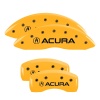 MGP 4 Caliper Covers Engraved Front & Rear Acura Yellow finish black ch thumbnail 8
