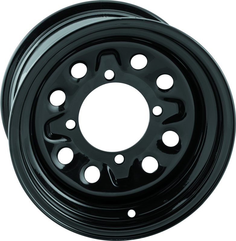 Quadboss Steely Gloss Black Wheels 12x7 Rims, Qb Whl 12X7 4+3 4/137 thumbnail 3