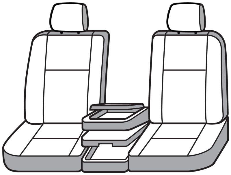 Covercraft 07-12 GMC Sierra Waterproof Polyester SeatSaver Custom Front Row Seat Covers - Grey
