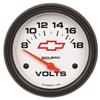 AutoMeter Gauge Voltmeter 2-5/8in. 18V Electric Chevy Red Bowtie White thumbnail 8