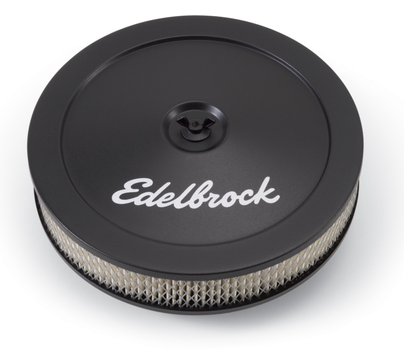 Edelbrock Air Cleaner Pro-Flo Series Round Steel Top Paper Element 10In Dia X 3 5In Black thumbnail 6
