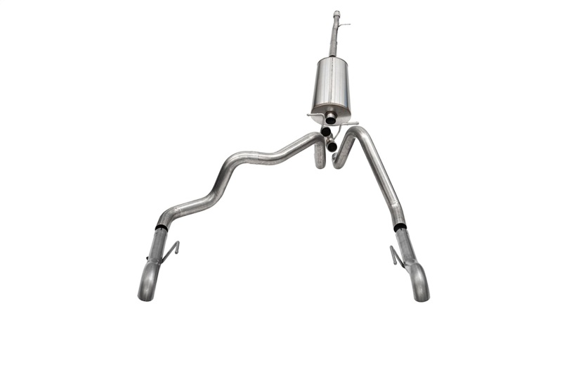 Corsa 2022-2024 Chevrolet Silverado 1500 Cat-Back Dual Rear Exit with Turn Down Tail Pipes thumbnail 5