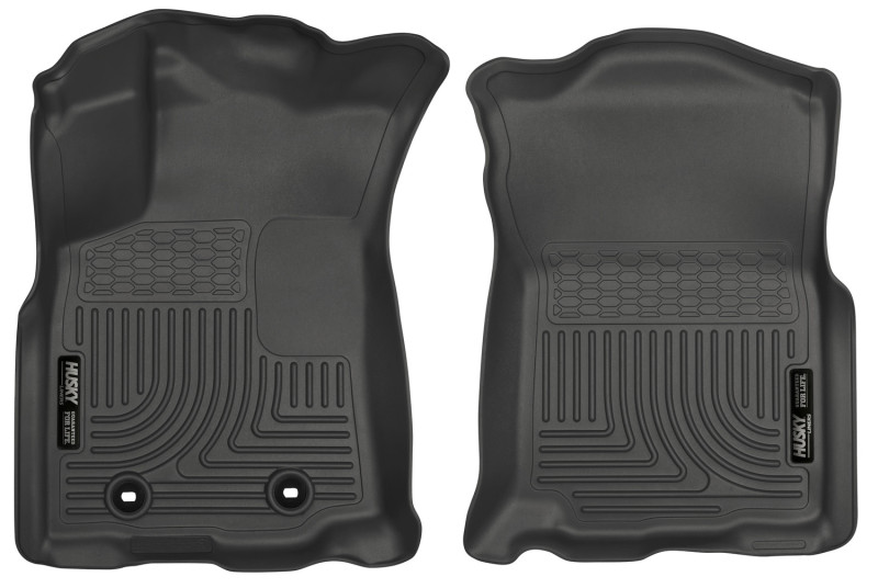 Husky Liners 2016 Toyota Tacoma w/ Auto Trans WeatherBeater Front Black Floor Liners thumbnail 6