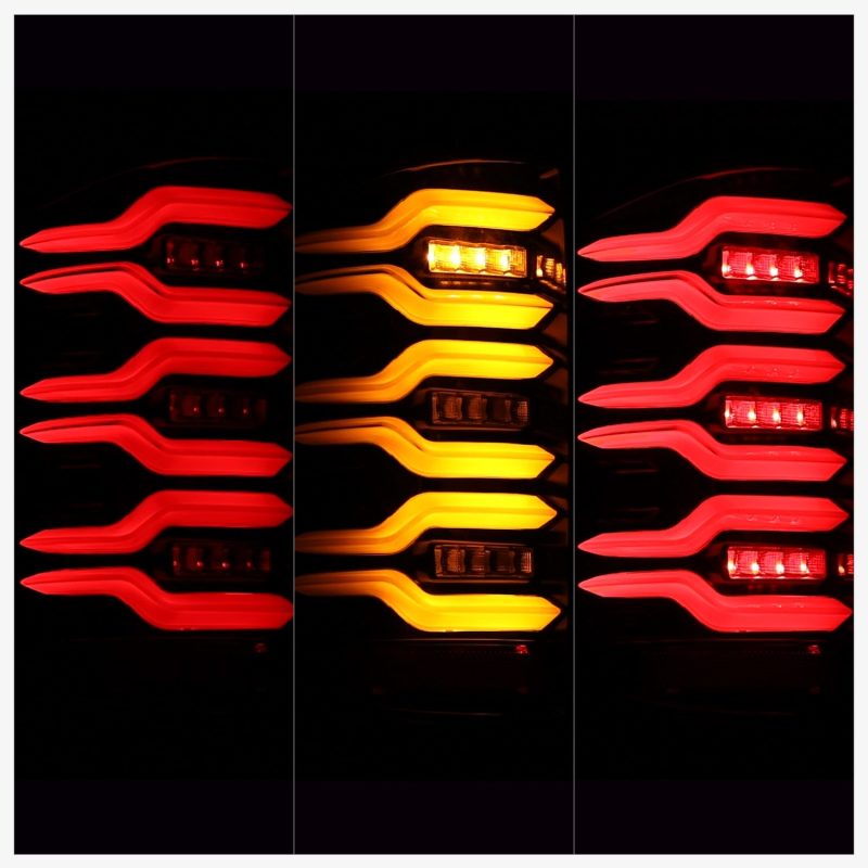 AlphaRex 14-18 Chevy Silverado 1500 Luxx-Series LED Tail Lights Alpha-Black w/Activ Light/Seq Signal thumbnail 3