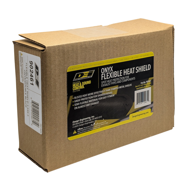 DEI ONYX Series Pipe Shields 902461 Exhaust Heat Shield, Onyx Shield, 1,350 degrees F, Fiberglass/Silica, Black with Blach Metal Trim, Flexible, Kit thumbnail 3