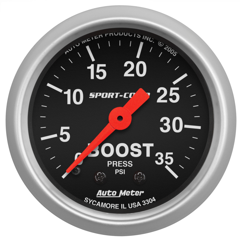 Autometer Sport-Comp 52mm 35 PSI Mechanical Boost Gauge