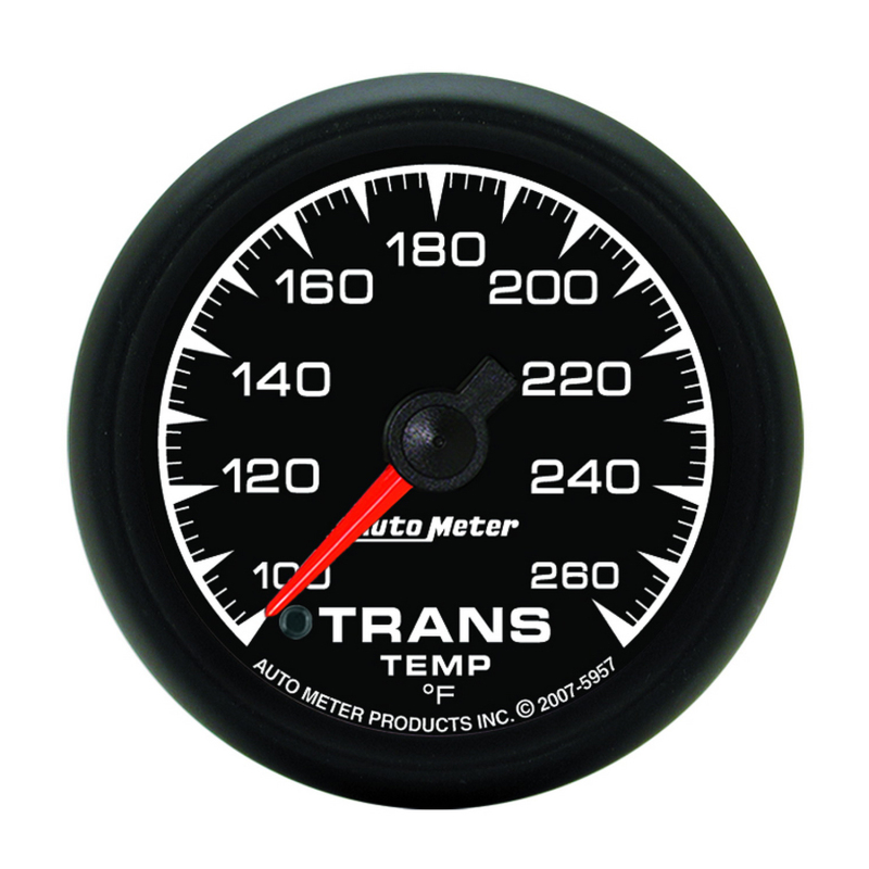 Autometer ES 52.4mm Full Sweep Electronic 100-260 Degree F Transmission Temperature Gauge