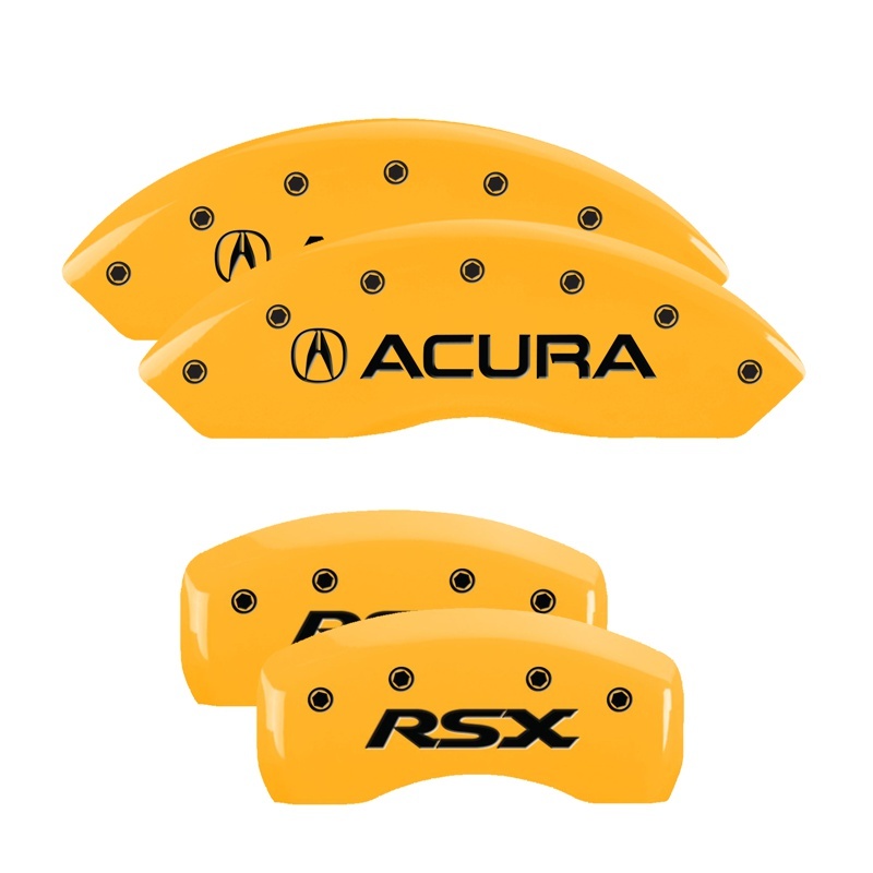 MGP 4 Caliper Covers Engraved Front & Rear MGP Yellow Finish Black Char 2006 Lexus IS250 thumbnail 7
