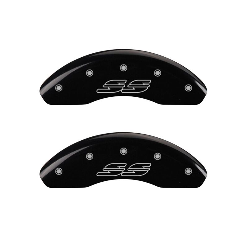 MGP 4 Caliper Covers Engraved Front & Rear Impala style/SS Black finish silver ch thumbnail 7