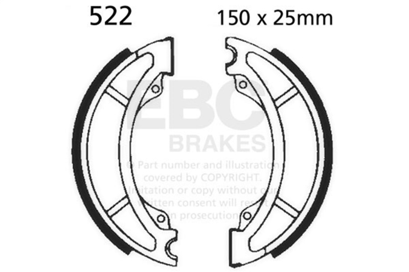 EBC 93-08 Yamaha SR 250 Front Brake Shoe