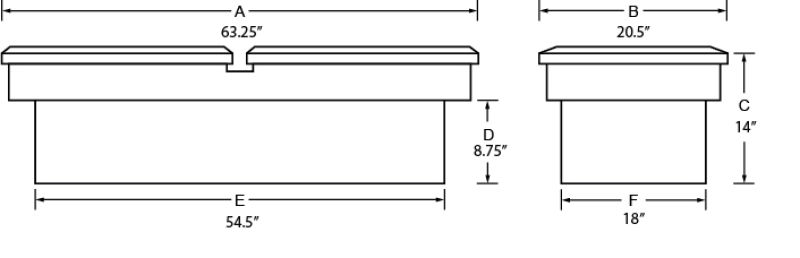 Lund 04-10 Chevy Colorado Ext. Cab (All Beds Gull-Wing Crossover) Challenger Tool Box - Brite thumbnail 5