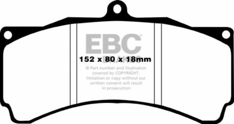 EBC Brakes Yellowstuff Performance Brake Pads thumbnail 7