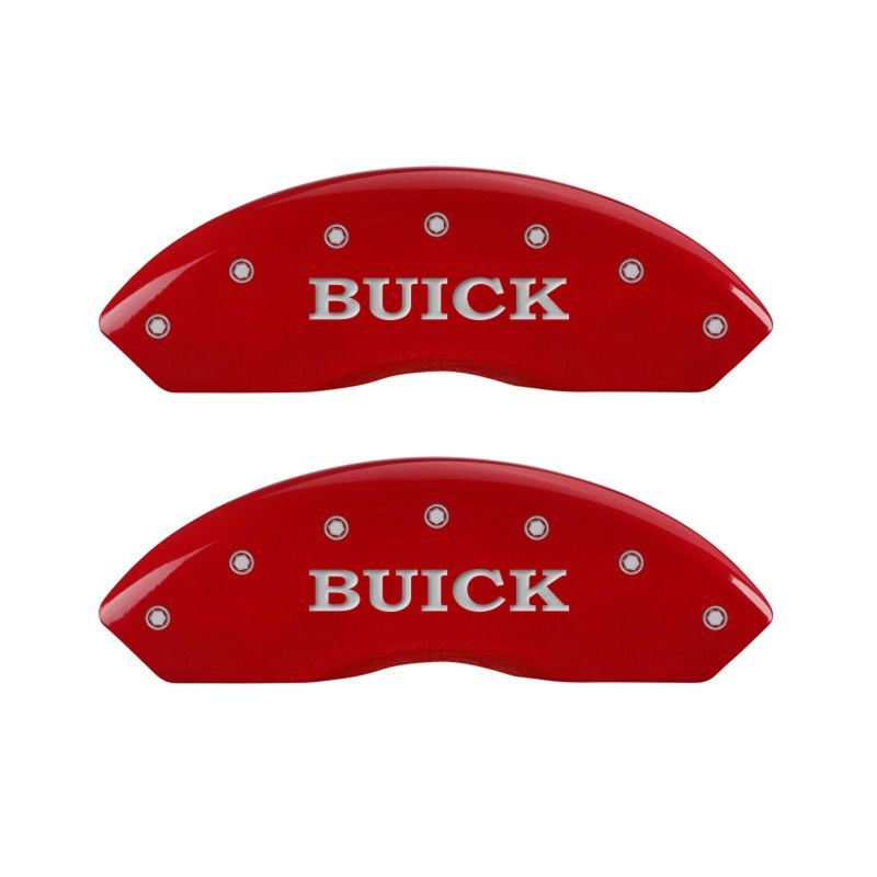 MGP 4 Caliper Covers Engraved Front Buick Rear Red Finish Silver Char 2018 Buick Envision thumbnail 6