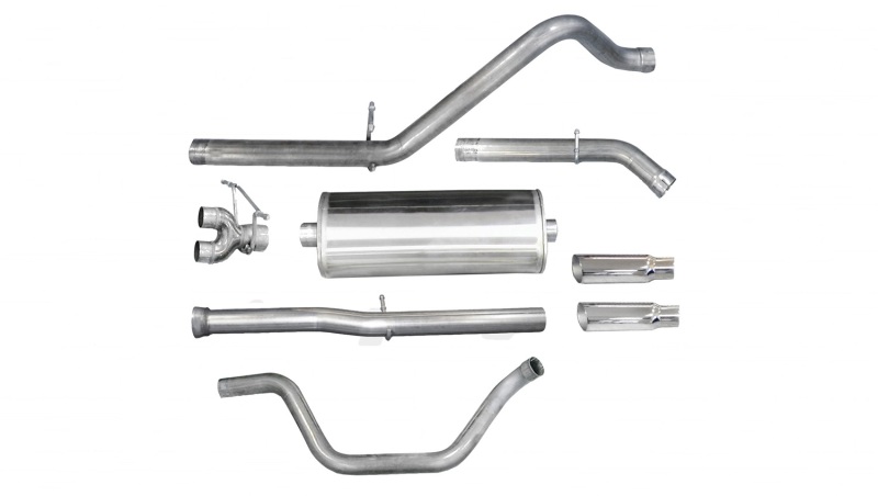 Corsa 2011-2013 Chevrolet Silverado Crew Cab/Short Bed 1500 6.2L V8 Polished Sport Cat-Back Exhaust thumbnail 6
