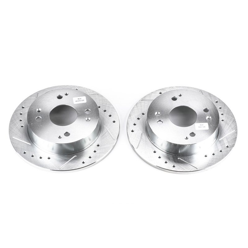 Power Stop 1997 Acura CL Rear Evolution Drilled & Slotted Rotors - Pair thumbnail 2