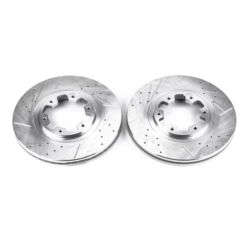 Power Stop 97-03 Infiniti QX4 Front Evolution Drilled & Slotted Rotors - Pair thumbnail 2