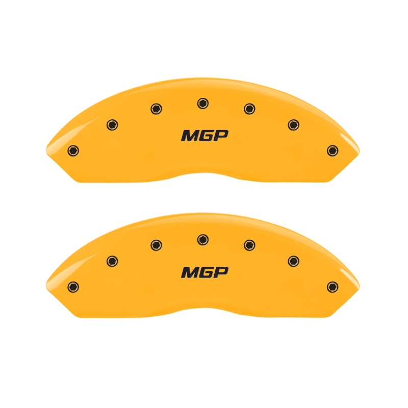 MGP 4 Caliper Covers Engraved Front & Rear MGP Yellow Finish Black Char 2007 Cadillac DTS thumbnail 6