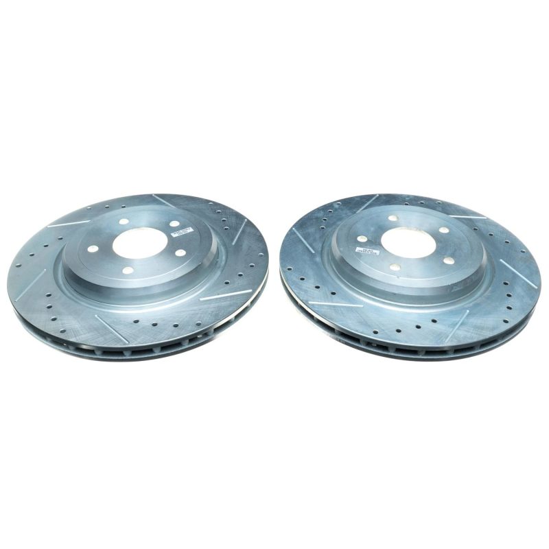Power Stop 06-13 Chevrolet Corvette Rear Evolution Drilled & Slotted Rotors - Pair thumbnail 3