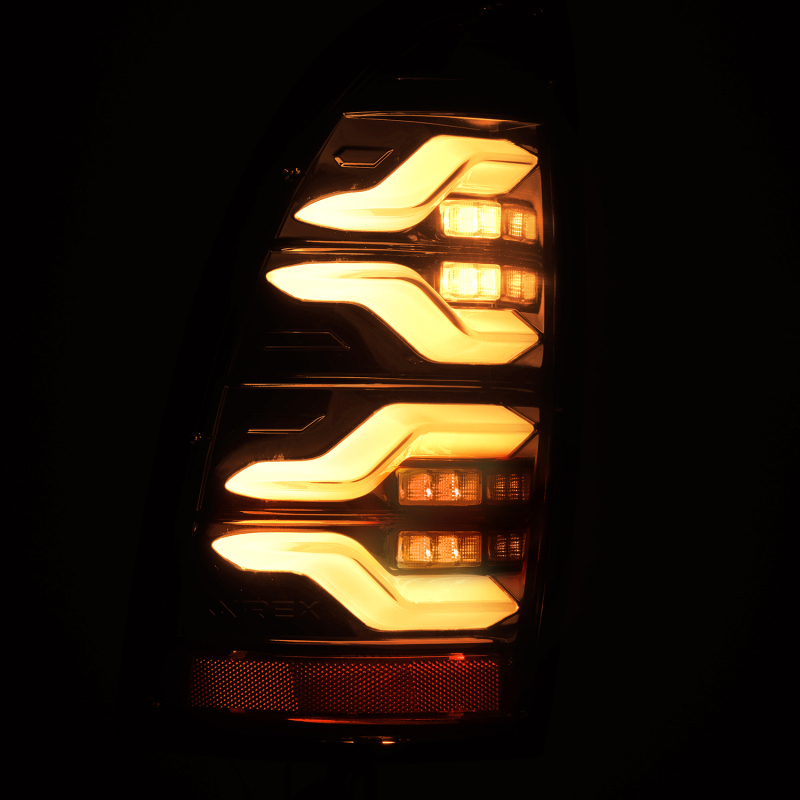 AlphaRex 05-15 Toyota Tacoma LUXX LED Taillights Alpha Blk w/Activ Light/Seq Signal thumbnail 3
