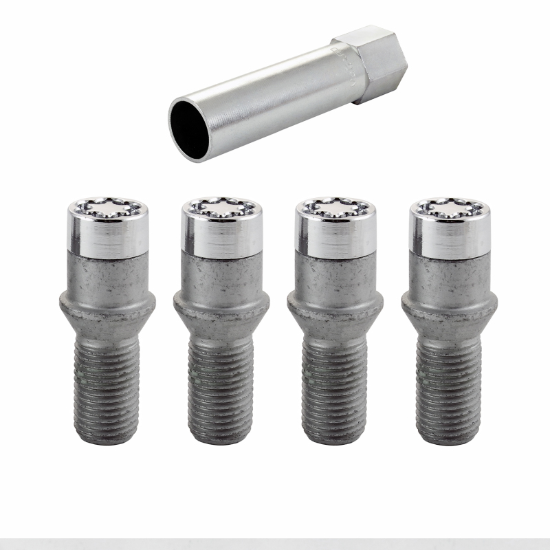 Tuner Style Cone Seat Wheel Lock Bolts-Chrome