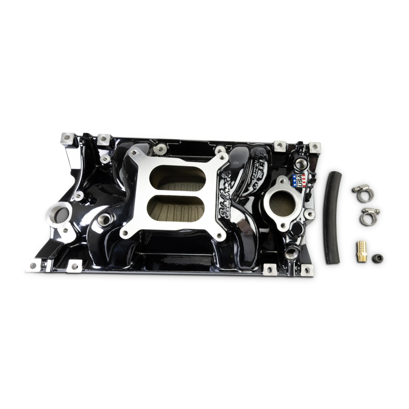 Edelbrock Performer EPS Intake Manifolds 2716-BP Manifold, Vortec, Dual Plane, Aluminum, Black Plasma Coated, Chevy, Vortec, E-Tec, Each thumbnail 7