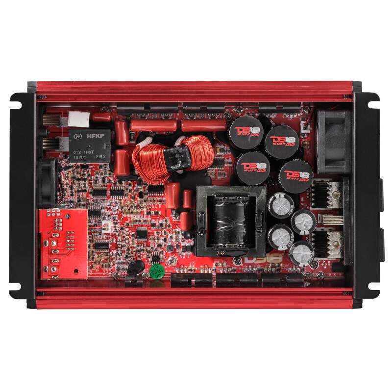 DS18 1-Channel Amp Class D Full-Range Monoblock 2500 Watts RMS/1ohm Red thumbnail 4
