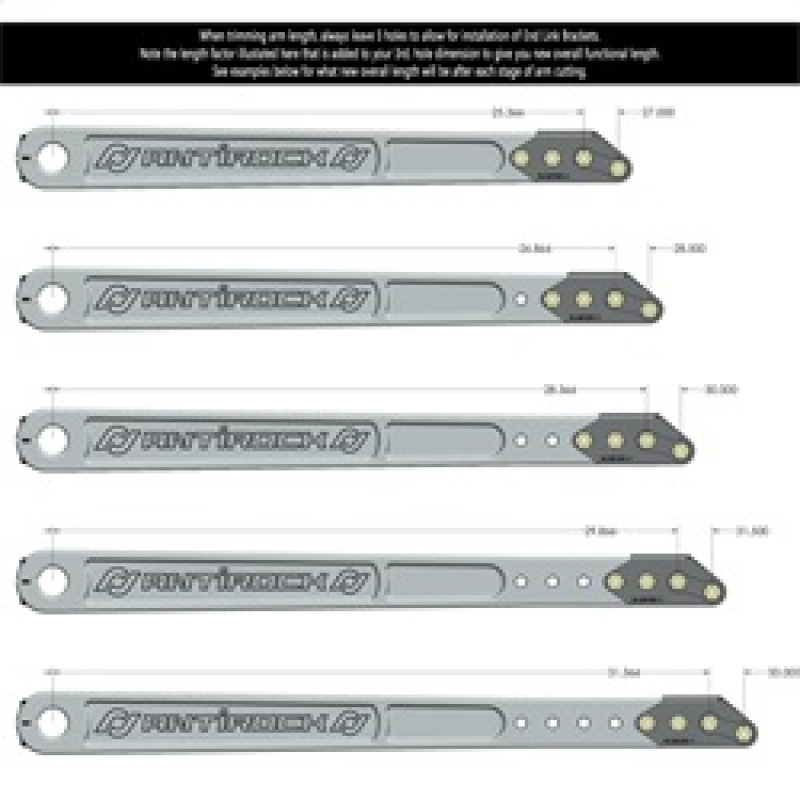 RockJock Billet Aluminum Antirock Pre-Runner Sway Bar Arms (33.67in OAL 35 spline) w/ Hardware