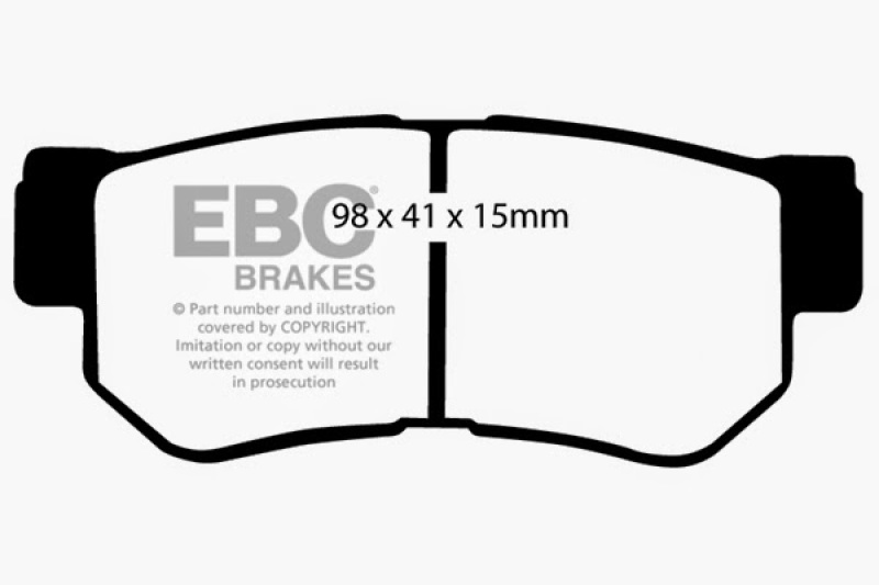 EBC 01-06 Hyundai Santa Fe 2.4 Greenstuff Rear Brake Pads thumbnail 4