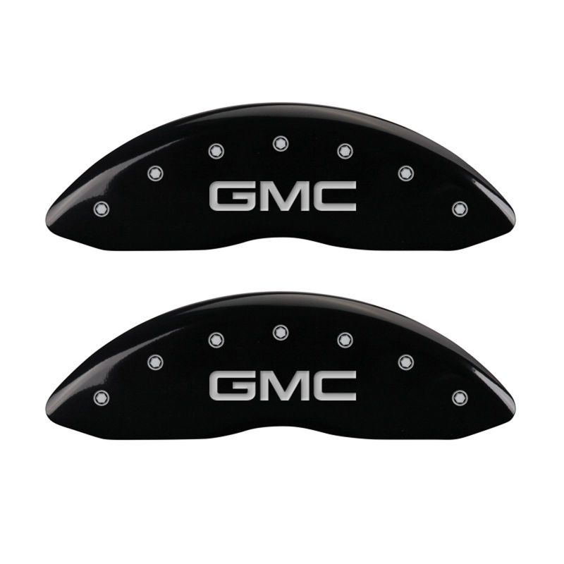 MGP 4 Caliper Covers Engraved Front & Rear GMC Black finish silver ch thumbnail 6