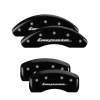 MGP 4 Caliper Covers Engraved Front & Rear Impala Black finish silver ch thumbnail 5