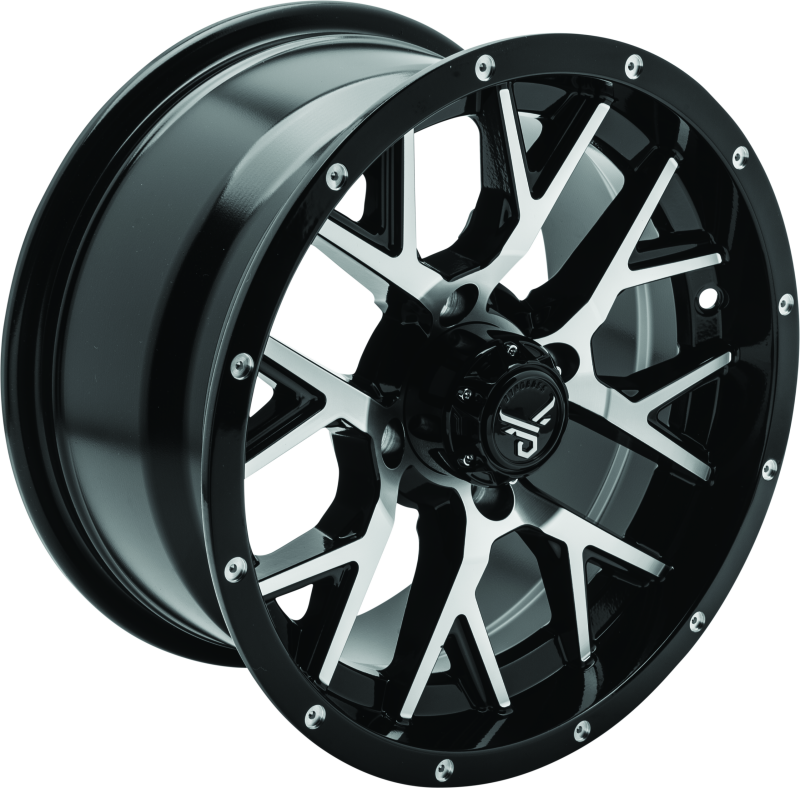 Quadboss Wheels 608572 QuadBoss Barbwire 14X7 - 5+2 - 4/110 - Black Machined thumbnail 5