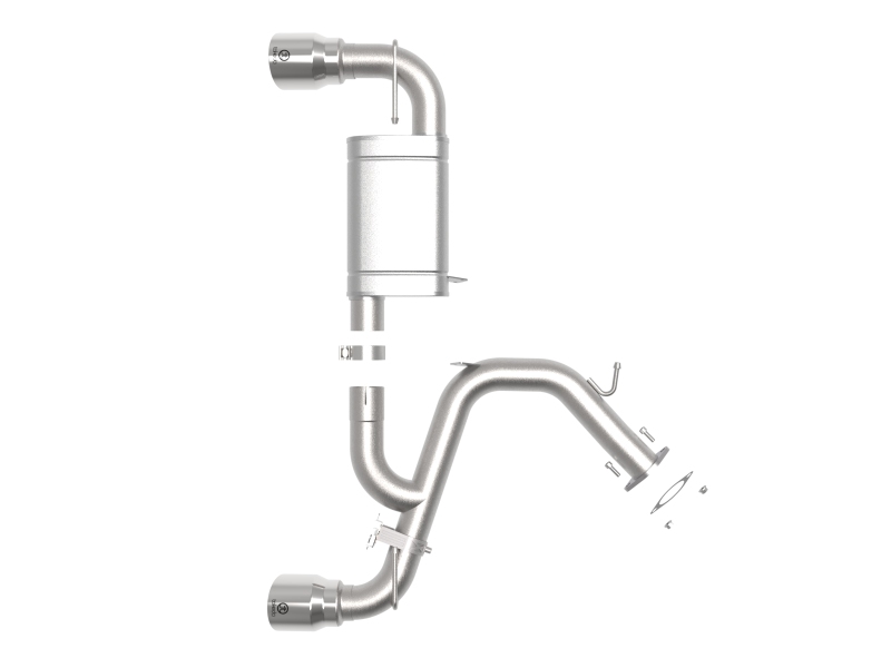 aFe Hyundai Veloster N 21-22 L4-2.0L (t) Takeda Axle-Back Exhaust System- Polished Tips thumbnail 6