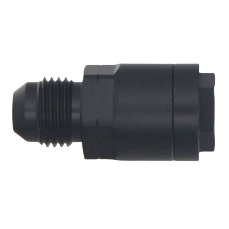 DeatschWerks 6AN Male Flare to 5/16in Female EFI Quick Connect Adapter - Anodized Matte Black thumbnail 2