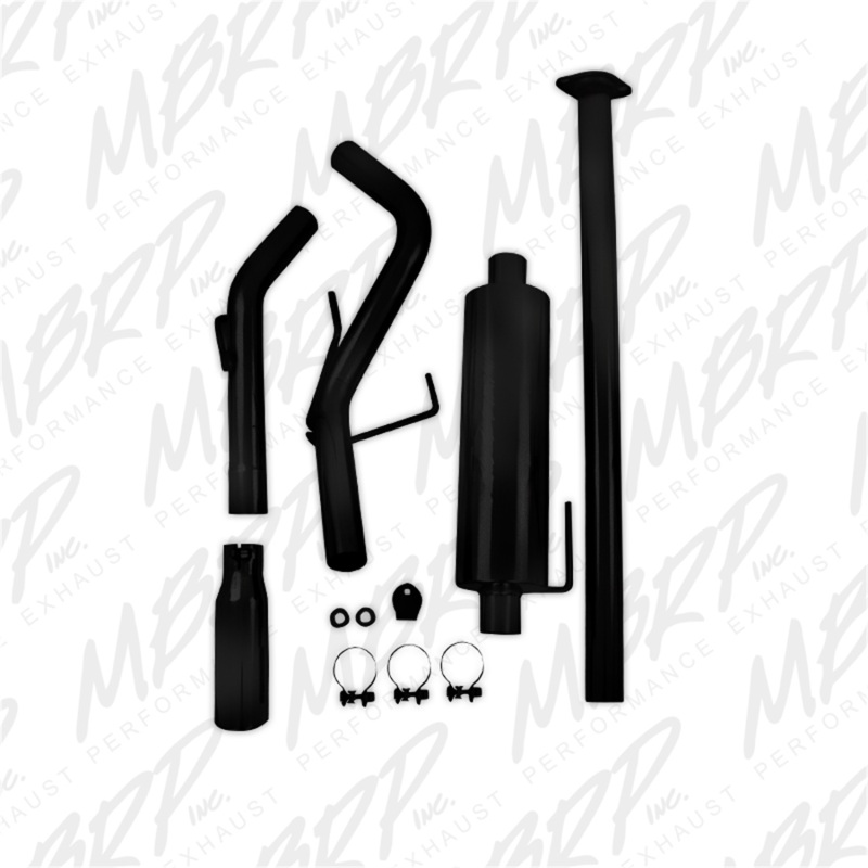 MBRP 09-14 Toyota Tacoma 4.0L EC/CC Cat-Back Single Exit AL - Black thumbnail 4