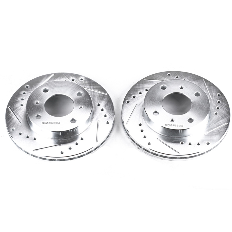 Power Stop 91-96 Infiniti G20 Front Evolution Drilled & Slotted Rotors - Pair thumbnail 2