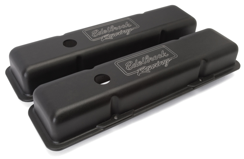 Edelbrock Valve Cover Victor Series Chevrolet 1959-1986 262-400 CI V8 Low Black thumbnail 6