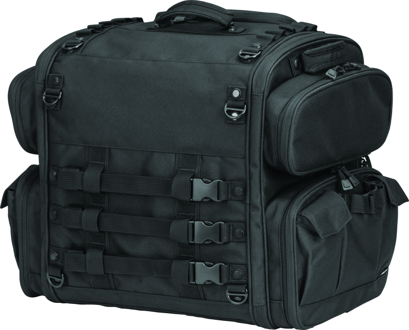Kuryakyn Momentum Road Warrior Bags 5284 Saddle Bag, Warrior, Sissy Bar, 1,200 Denier, Black, Universal, Each thumbnail 6