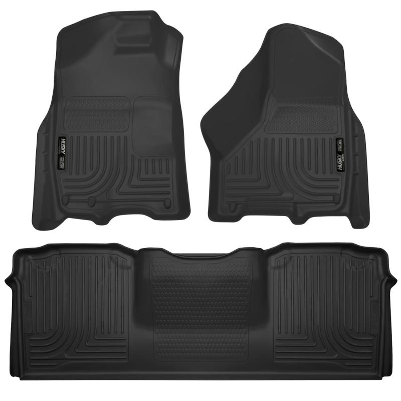 Husky Liners 10-12 Dodge Ram 2500/3500 Mega Cab WeatherBeater Combo Black Floor Liners thumbnail 3