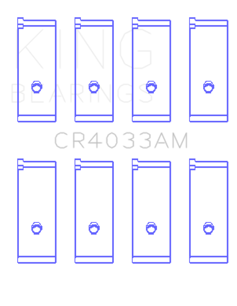 King Acura SOHC 16 Valve / Honda SOHC 16 Valve/DOHC 16 Valve (Size +0.25) Rod Bearing Set thumbnail 3