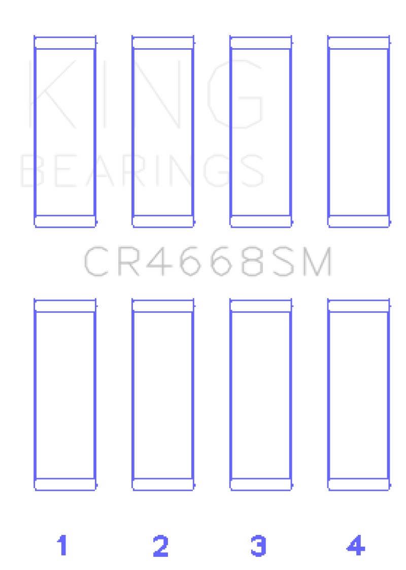 King Chrysler/Mitsubishi/Hyundai/Kia World Engine (Size 0.25 Oversized) Connecting Rod Bearing Set thumbnail 2