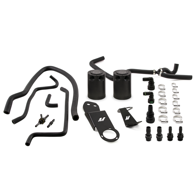 Mishimoto 2013+ Cadillac ATS 2.0T Baffled Oil Catch Can Kit - Black thumbnail 2