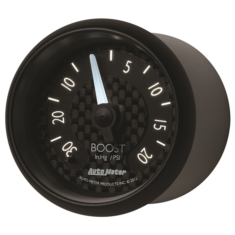 Autometer GT Series 52mm Mechanical 30 In Hg/20 psi Vacuum/Boost Gauge