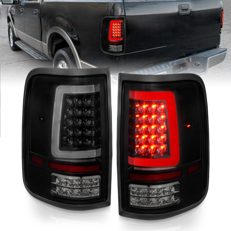 ANZO 2004-2006 Ford F-150 LED Tail Lights w/ Light Bar Black Housing Smoke Lens thumbnail 7