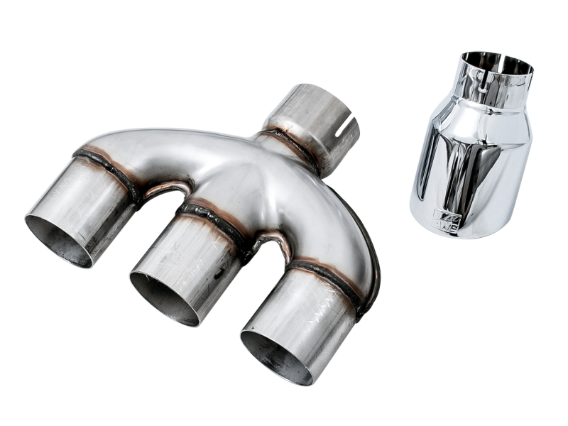 AWE Tuning 17-20 Honda Civic Si 1.5L Turbo Dual-to-Triple Tip Conversion Kit - Chrome Silver Tip thumbnail 8