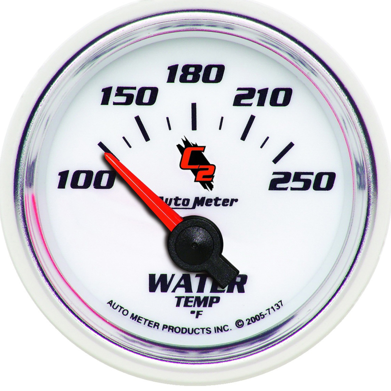 Autometer C2 2-1/16in Electric 100-250 Deg F Water Temperature Gauge thumbnail 3