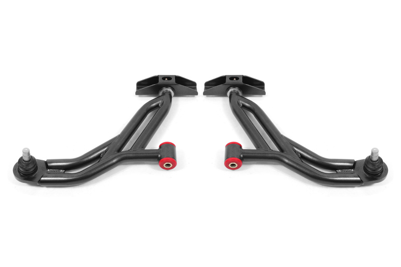 BMR Suspension 05-14 Ford Mustang Lower A-Arms - Black Hammertone - Non-Adjustable