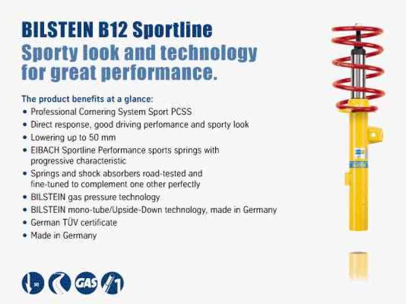 Bilstein B12 1992 BMW 320i Base Front and Rear Suspension Kit thumbnail 4
