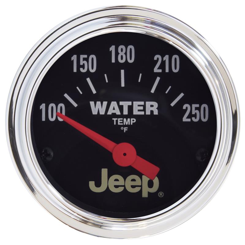 Autometer Jeep 52mm 100-250 Deg F Short Sweep Electronic Water Temperature Gauge